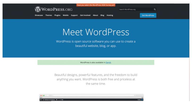 Wordpress - Forside